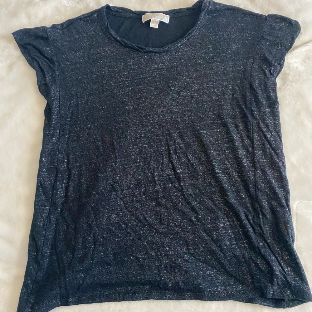 Micheal Kors Black Metallic Blouse